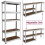Direct Online Houseware (Galvanized) 5 Tier Heavy Duty Boltless Metal Shelving 6