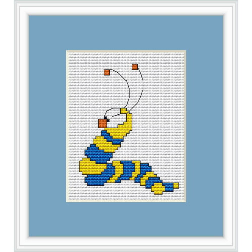 Worm Cross Stitch Kit - Luca S - Beginner 6.5cm x 8.5cm