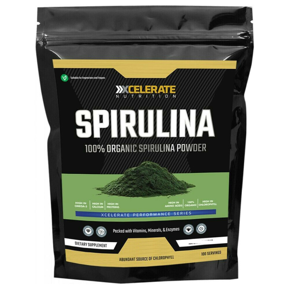 XCelerate Nutrition 100% Organic Spirulina Powder 1Kg