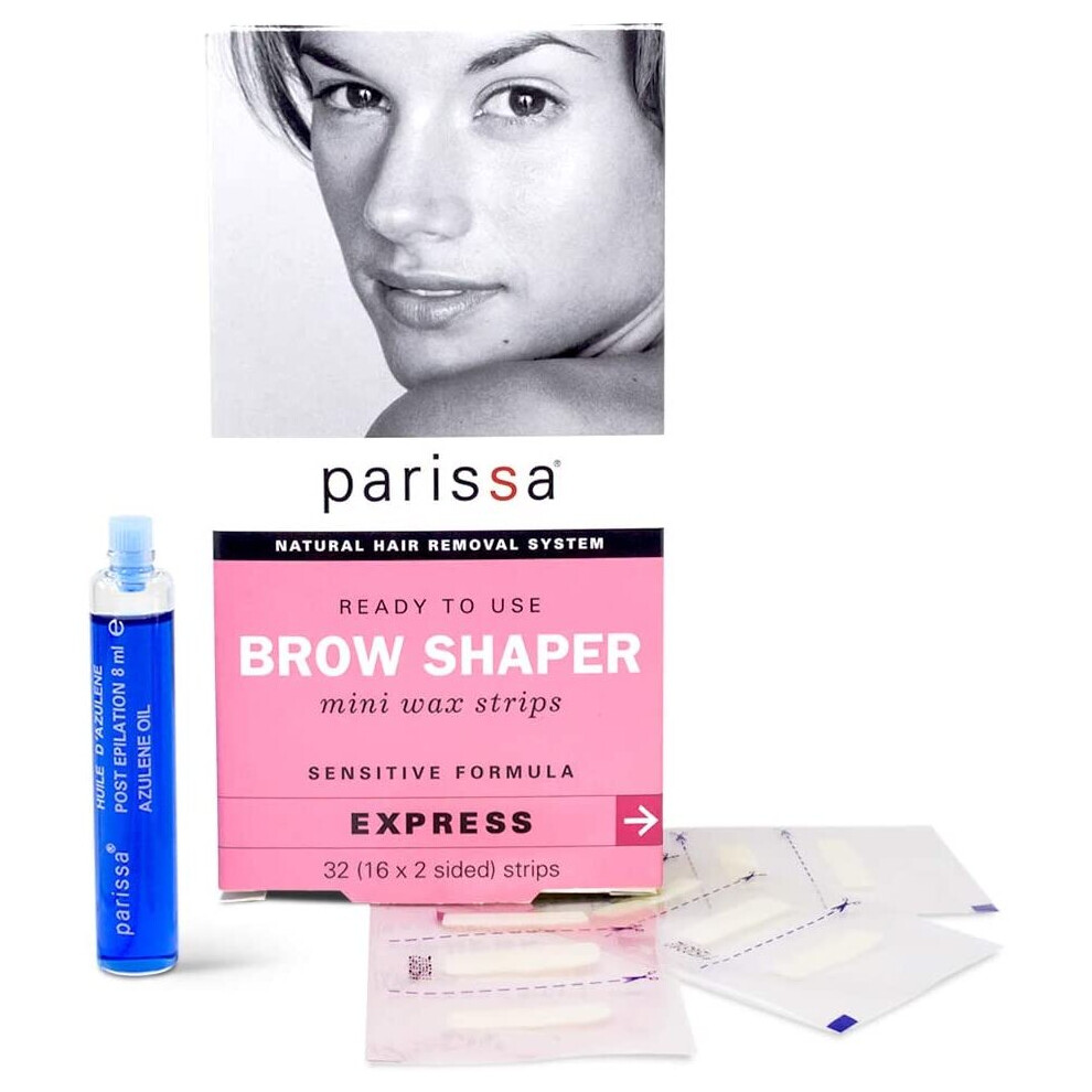 Parissa Eyebrow Wax Strips (32 Strips) - Hair Removal for Women Waxing Strips Kit