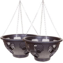 (set of 2) Easy Fill Hanging Basket 15 Inch hanging planters