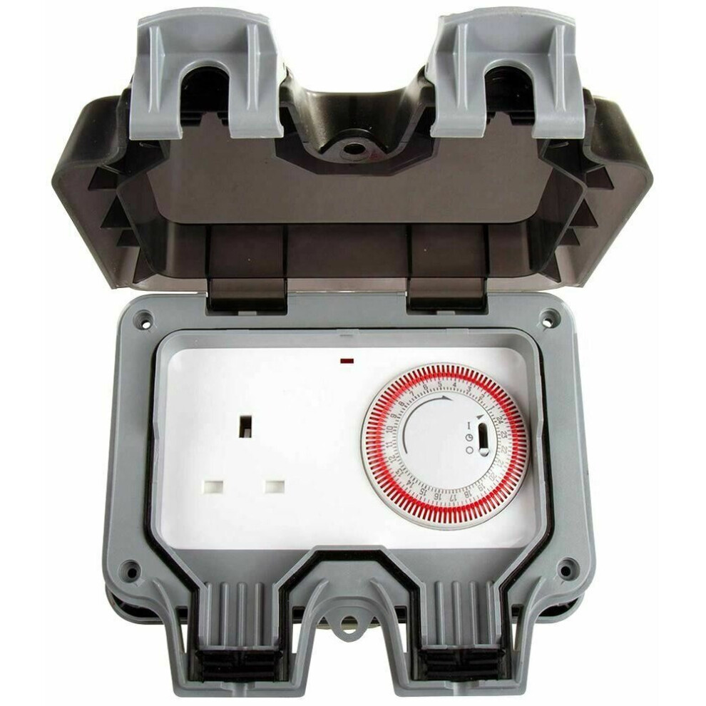 Wp23tm24 Ip66 Weatherproof Time Controlled 1G Unswitched Socket 5050765044783