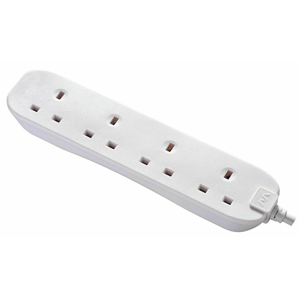 Masterplug 3m Long Extension Lead, 3 Metres, 4 Gang, 13 Amps