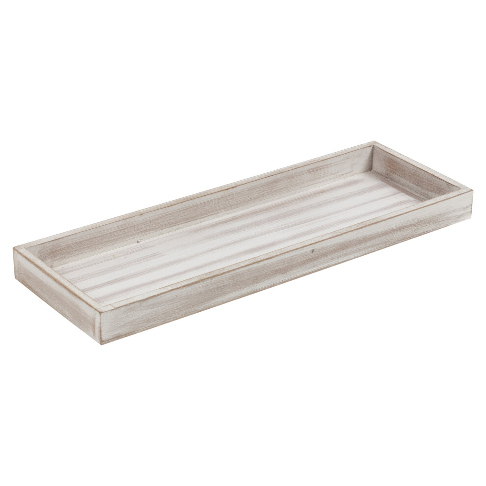 Grey Candle Holder | Wooden Candle Tray