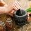 LARGE GRANITE PESTLE AND MORTAR SPICE HERB CRUSHER GRINDER GRINDING PASTE 8