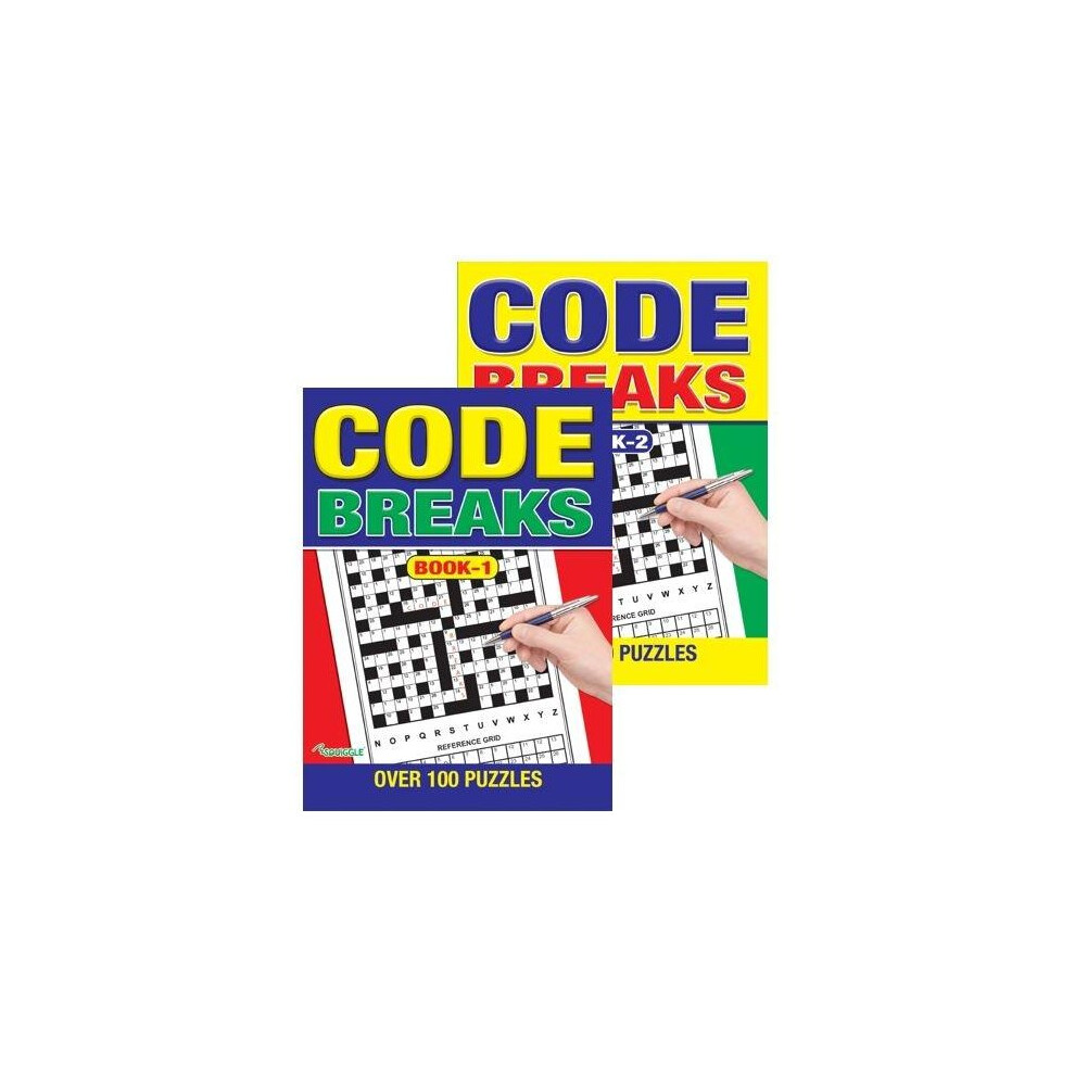 Squiggle Jumbo Code Break Puzzle Books (Vols 1 & 2) - 258 Puzzles, Large Print, Laminated Covers