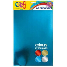 Mirror Metalic A4 Card 10 Sheets 200gsm Arts Crafts Gift Card Making Crafting