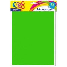 A4 NEON 12 SHEET CARD