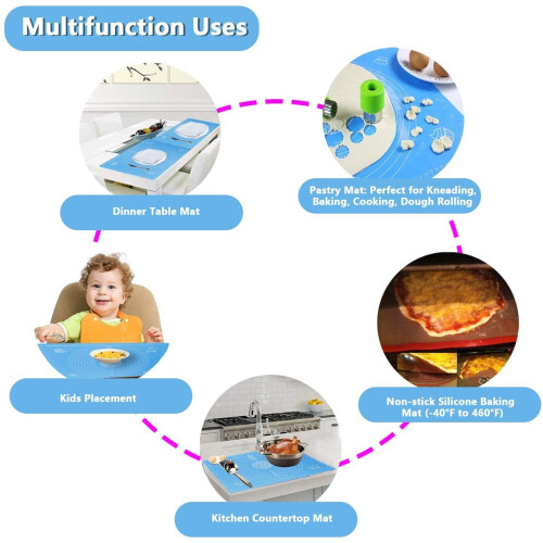 Silicone Baking Mat with Measurements - 40 X 50cm 2