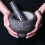 LARGE GRANITE PESTLE AND MORTAR SPICE HERB CRUSHER GRINDER GRINDING PASTE 4