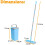 SPLASH FREE GREEN FLAT HEAD MICROFIBRE MOP BUCKET WITH HANDLE 360° ROTATE HEAD 4