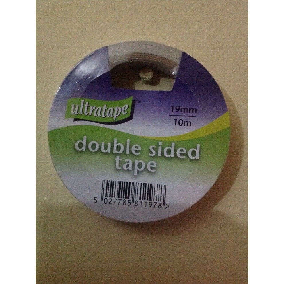 Roll of Double Sided Sticky Tape 19mm x 10m -Ultratape