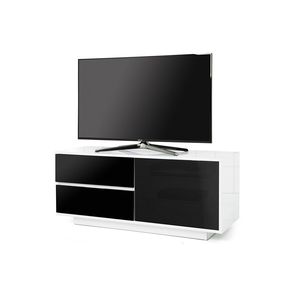 MDA Gallus Ultra Gloss White and Black TV Cabinet For 55 inch TV s-image-OPC-P6786DP-NEW