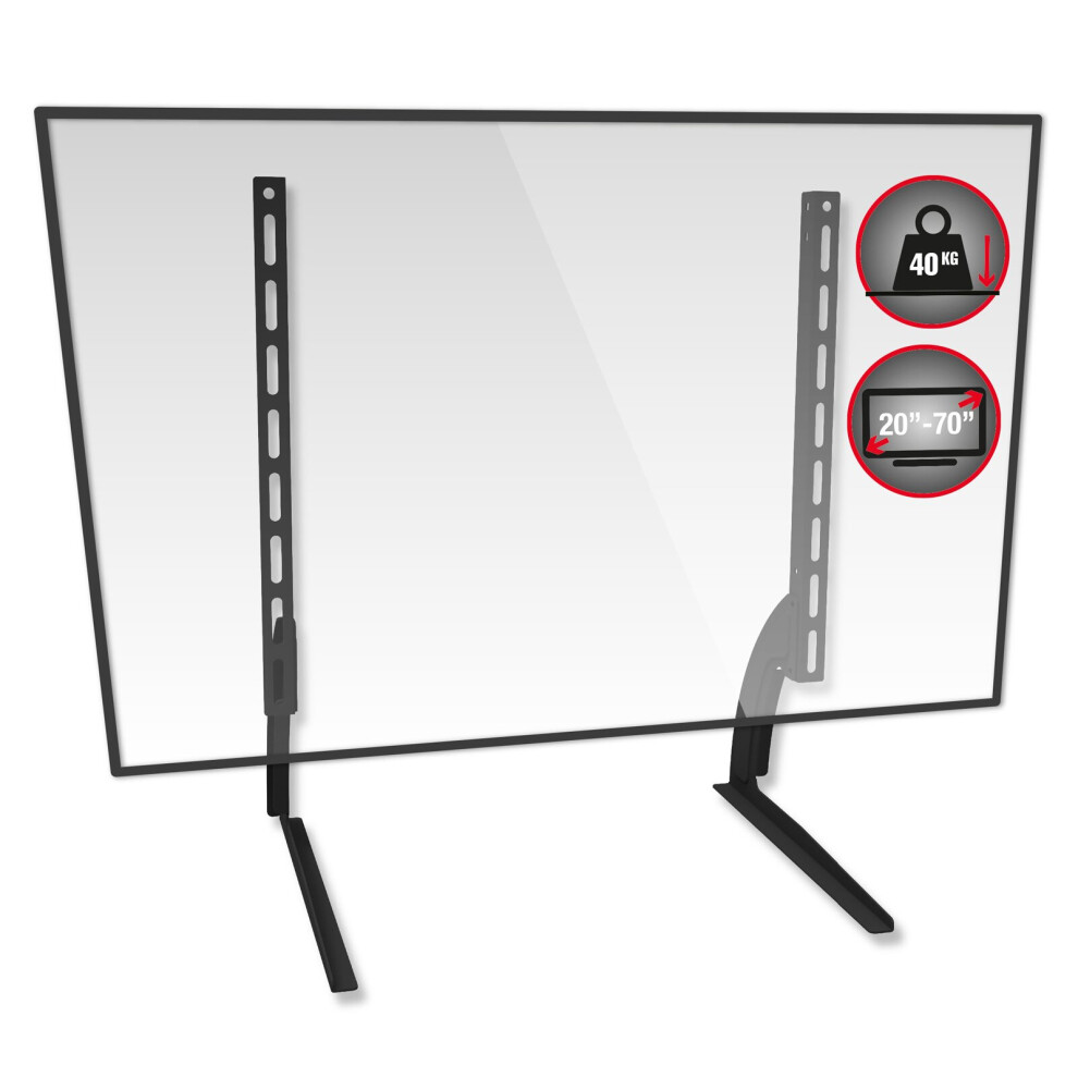 Ttap Black Univ1 Fits Tvs Up To 70" Universal Tv Stand, Hgt Adj, Metal Legs, Suitable 20"-70" - Image 5