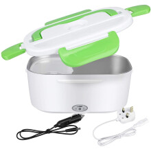 Lancheira de Aquecimento Elétrico 2 em 1 12V 220V Carro Portátil Micro-ondas Aquecedor de Alimentos Aquecedor a Vapor 1.5L Adulto Almoço Bento Box
