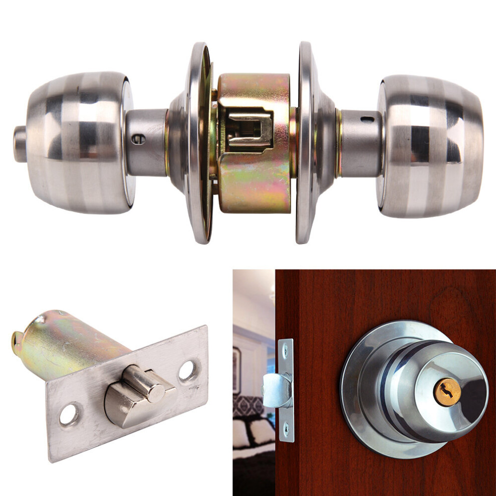 Stainless Steel Door Knobs Handles Entrance Privacy Passage Lock Latch