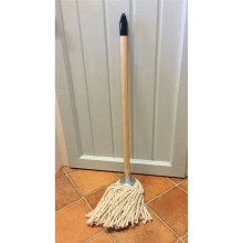 Traditional Handmade Children's Play Mop & Wooden Handle Cotton Head Set Gift