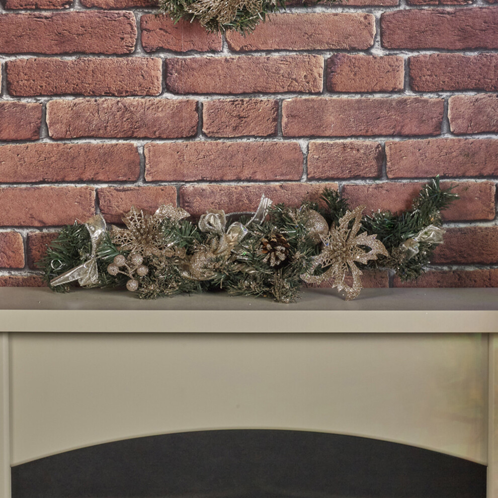 Urbn Living (Gold 60Cm) Nordic Christmas Wreath | Decorative Garland