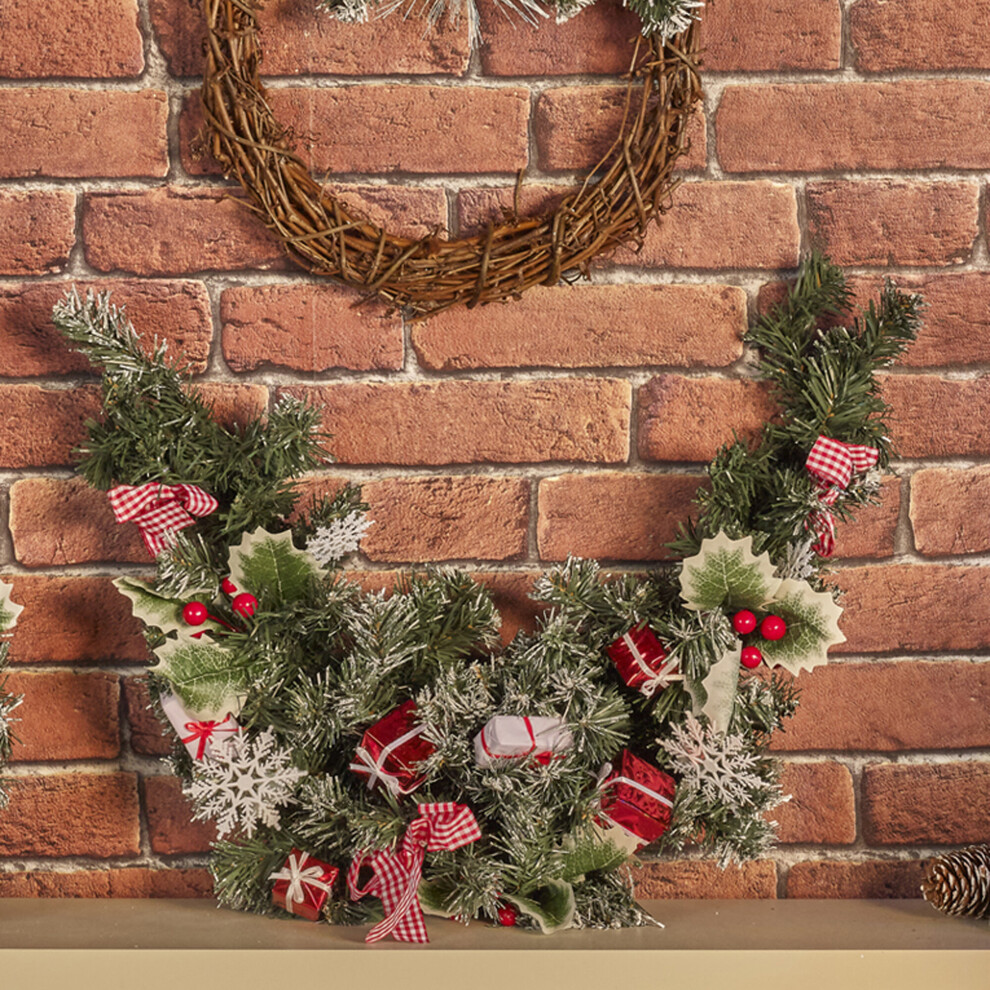 (Red 90cm) Nordic Christmas Wreath | Decorative Garland