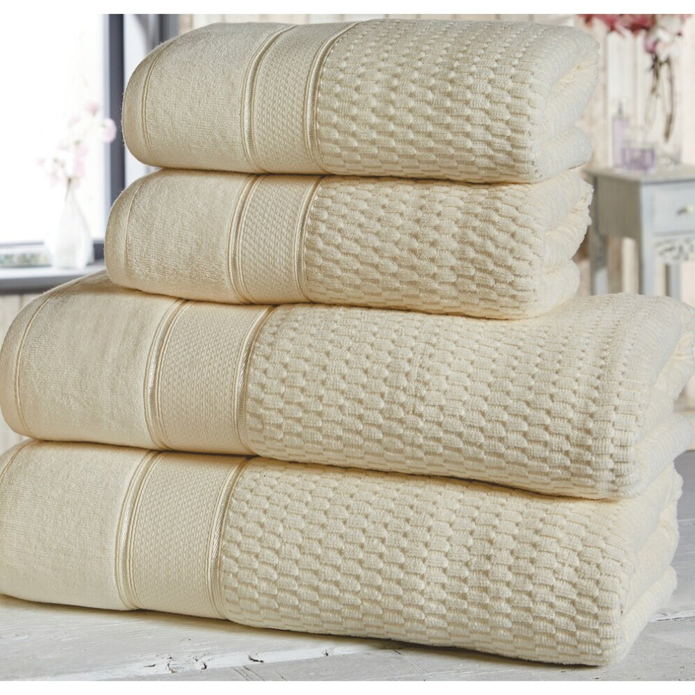 (Cream) Royal Velvet Luxury Cotton 6 Piece Towel Set