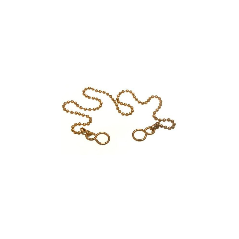 Basin Sink Ball Chain Polished Brass Ball Type For Plug 450Mm 18 Inch 5053155019538