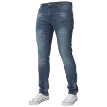 (Light Blue , 34R) Kruze Mens Skinny Stretch Jeans Slim Fit Denim Pants