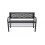 VidaXL vidaXL Gartenbank 118 cm Stahl Schwarz 2