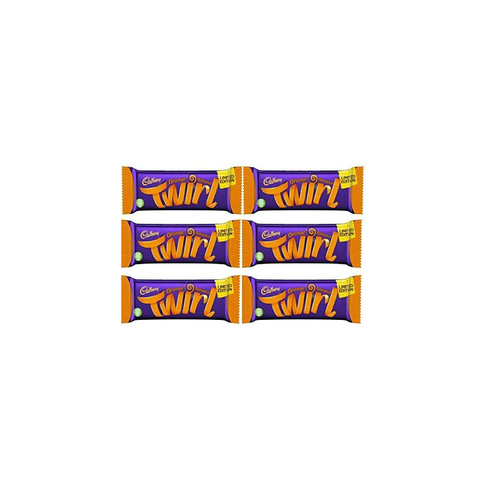 6 x Cadbury Twirl Orange Limited Edition Chocolate Bars