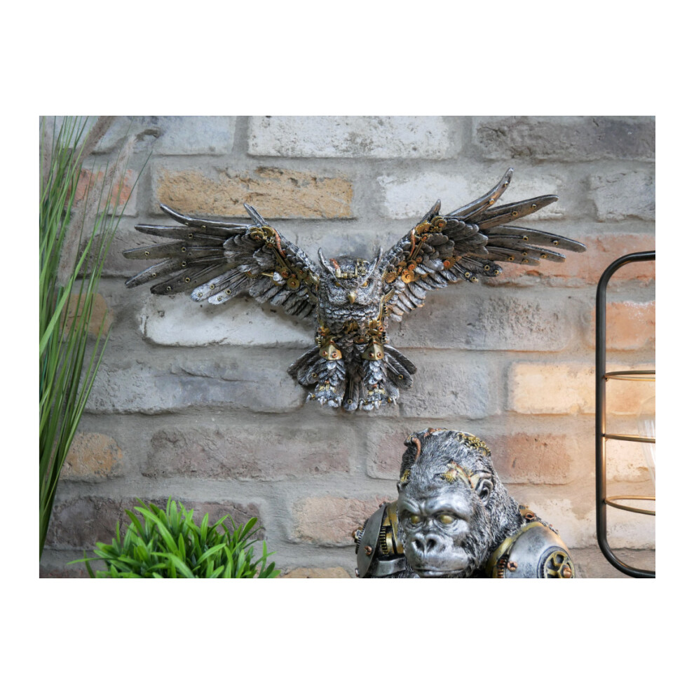 Steampunk Owl | Resin | Wall Hanging Wall Art