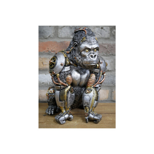 Steampunk Gorilla | Silver | Resin Ornament 2