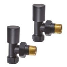 Matt Black Modern Angled Rad Valves