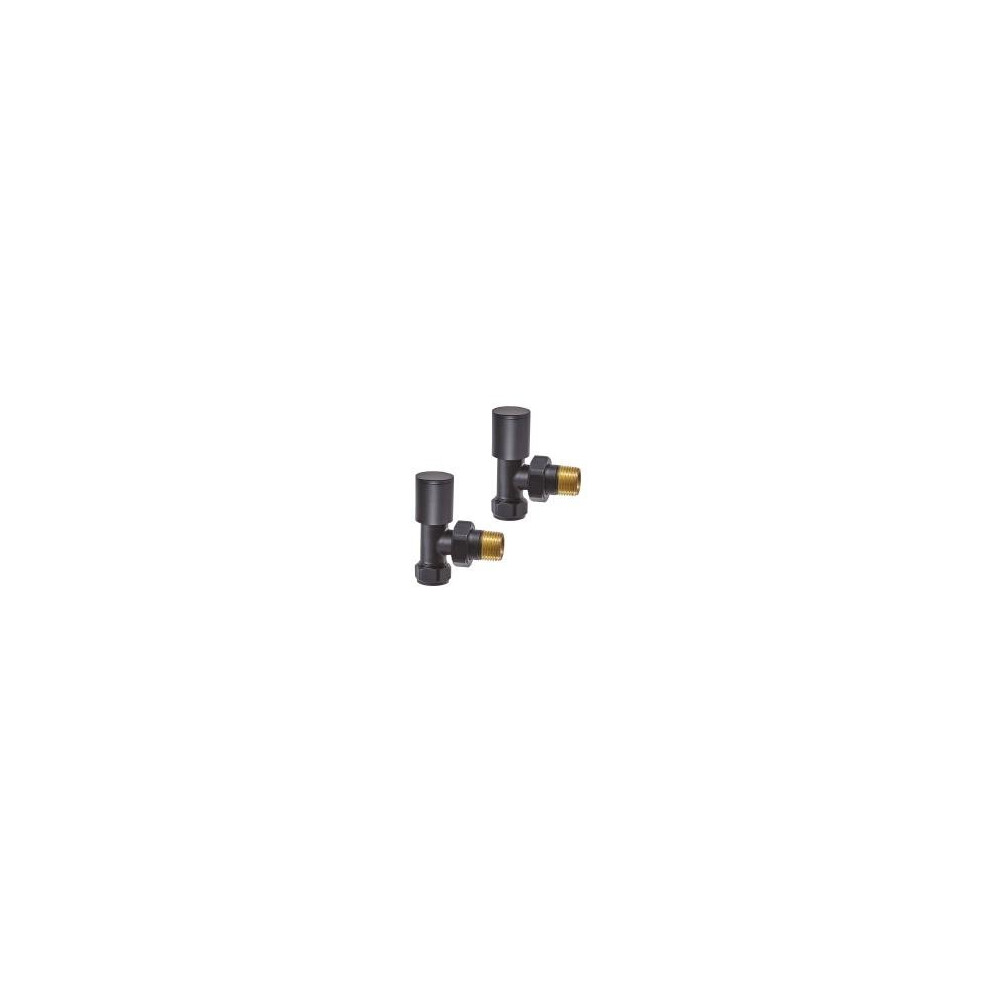 Matt Black Modern Angled Rad Valves