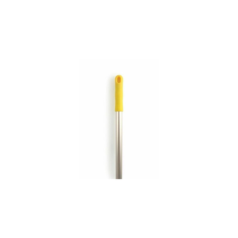 Food Hygiene Colour Coded Aluminium Brush Broom Mop Handle Screw Fit Yellow