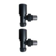 Modern Angled Radiator Valve MATT BLACK