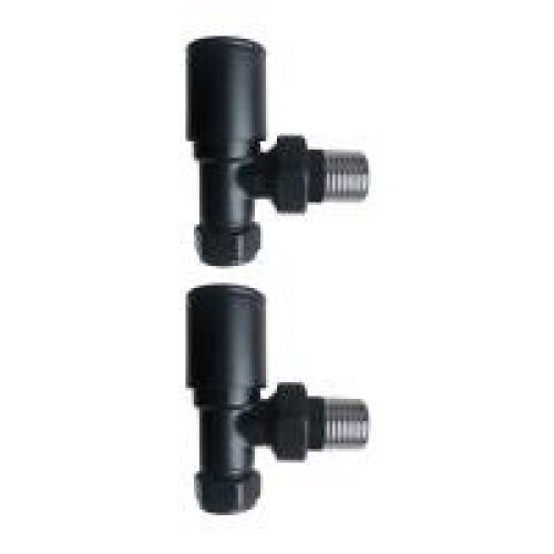 Modern Angled Radiator Valve MATT BLACK