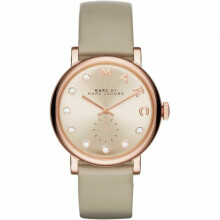 Marc Jacobs MBM1400 Baker Rose Gold Dial Grey Leather Ladies Watch