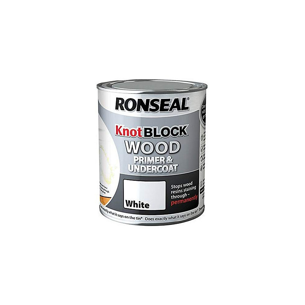 Ronseal Knot Block Primer and Undercoat, White, 2.5 Litre