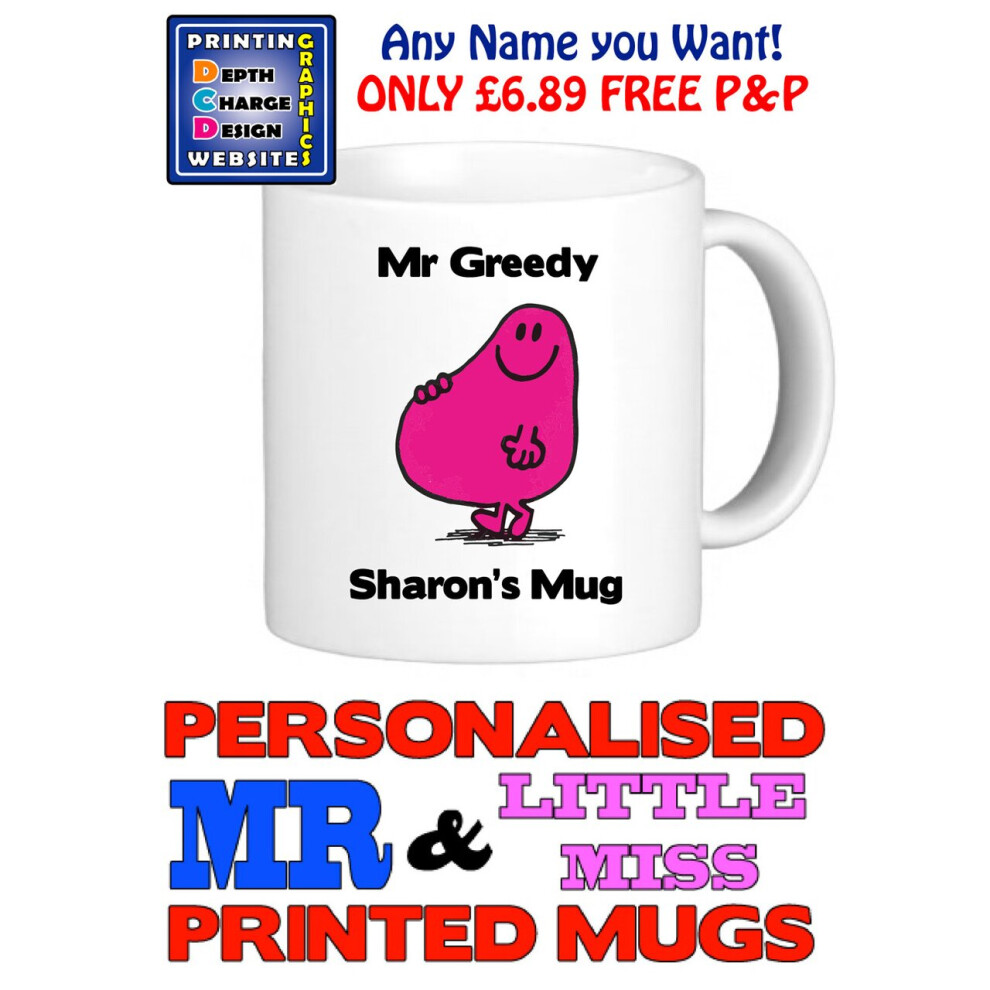 Mr Greedy Man Personalised Mug Cup