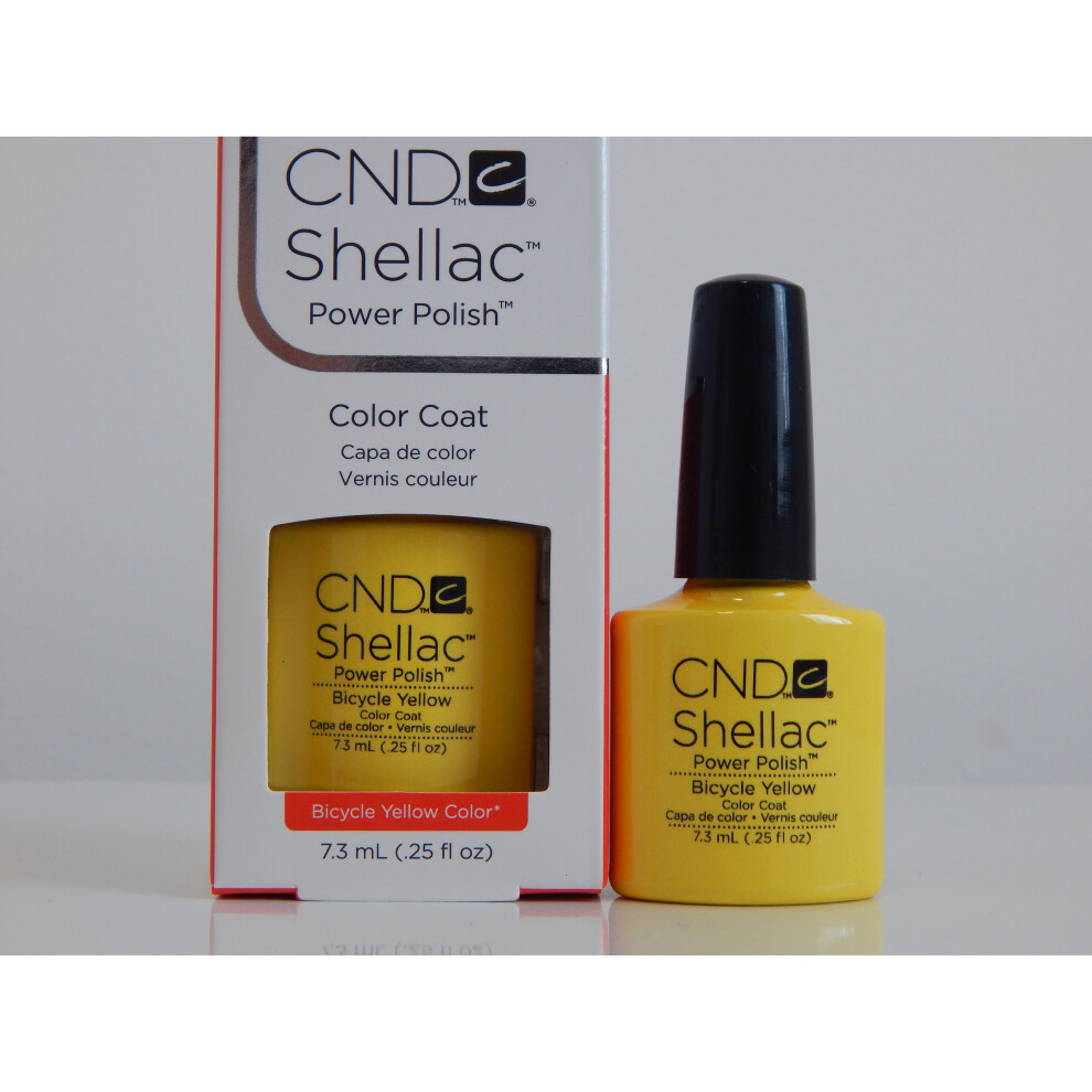 (BICYCLE YELLOW) CND Shellac Color Coat UV/LED GEL BOXED 7.3ml