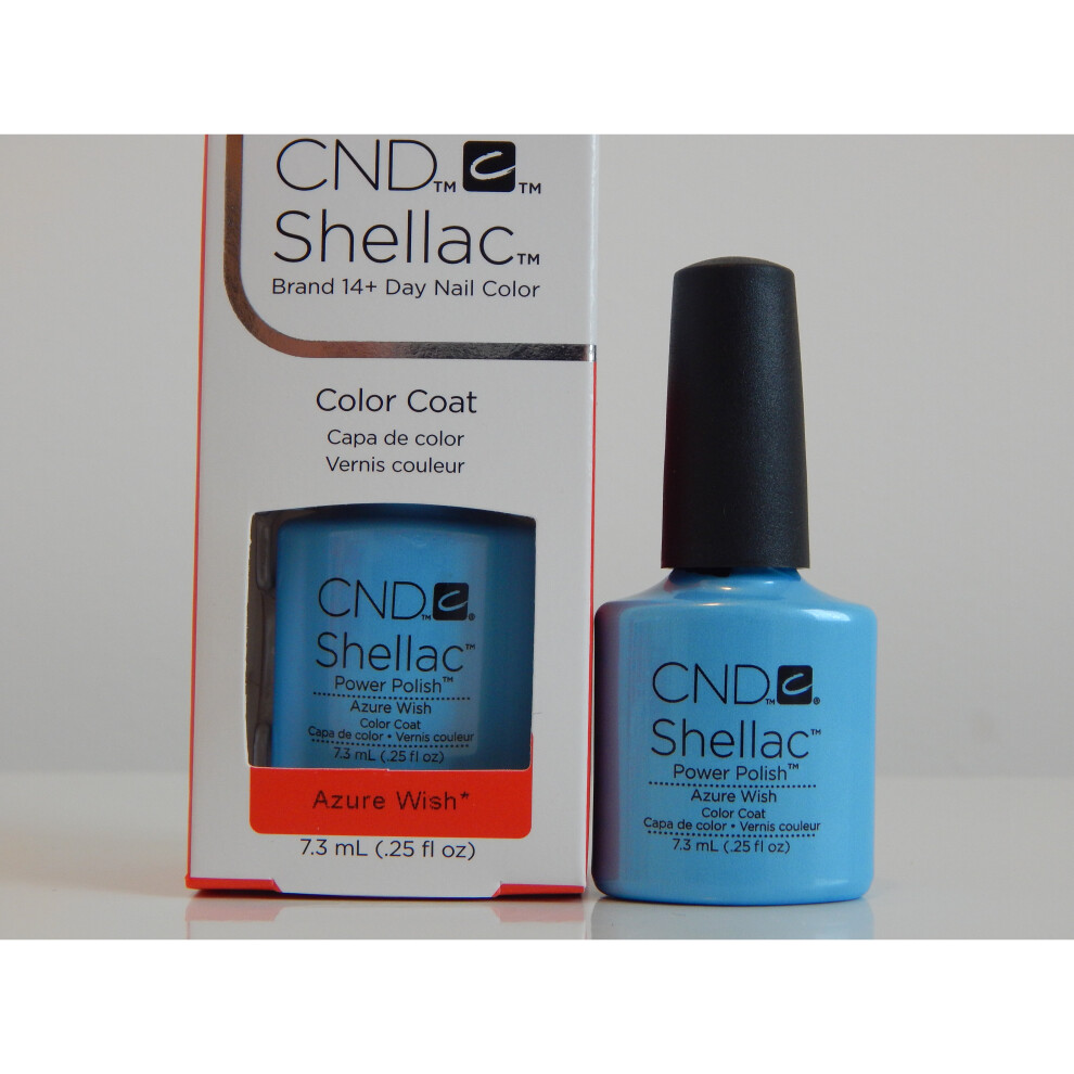 (AZURE WISH) CND Shellac Color Coat UV/LED GEL BOXED 7.3ml