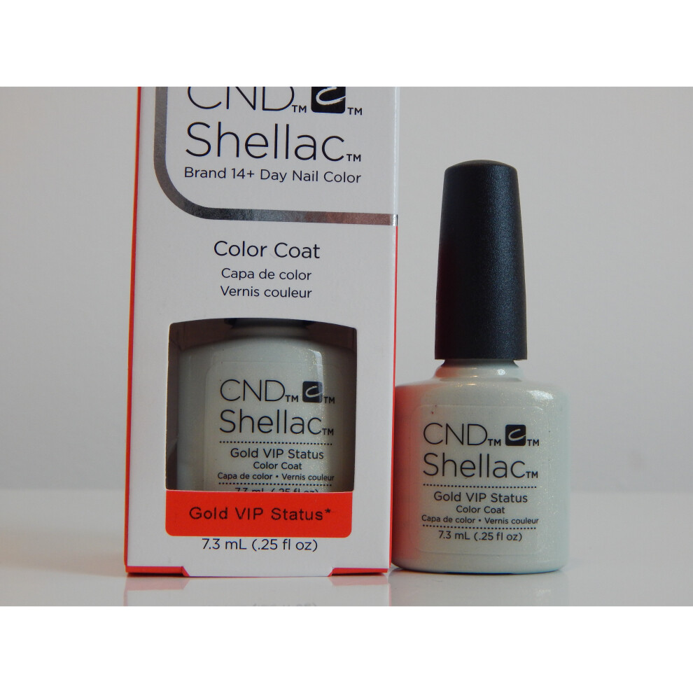 (GOLD VIP STATUS) CND Shellac Color Coat UV/LED GEL BOXED 7.3ml