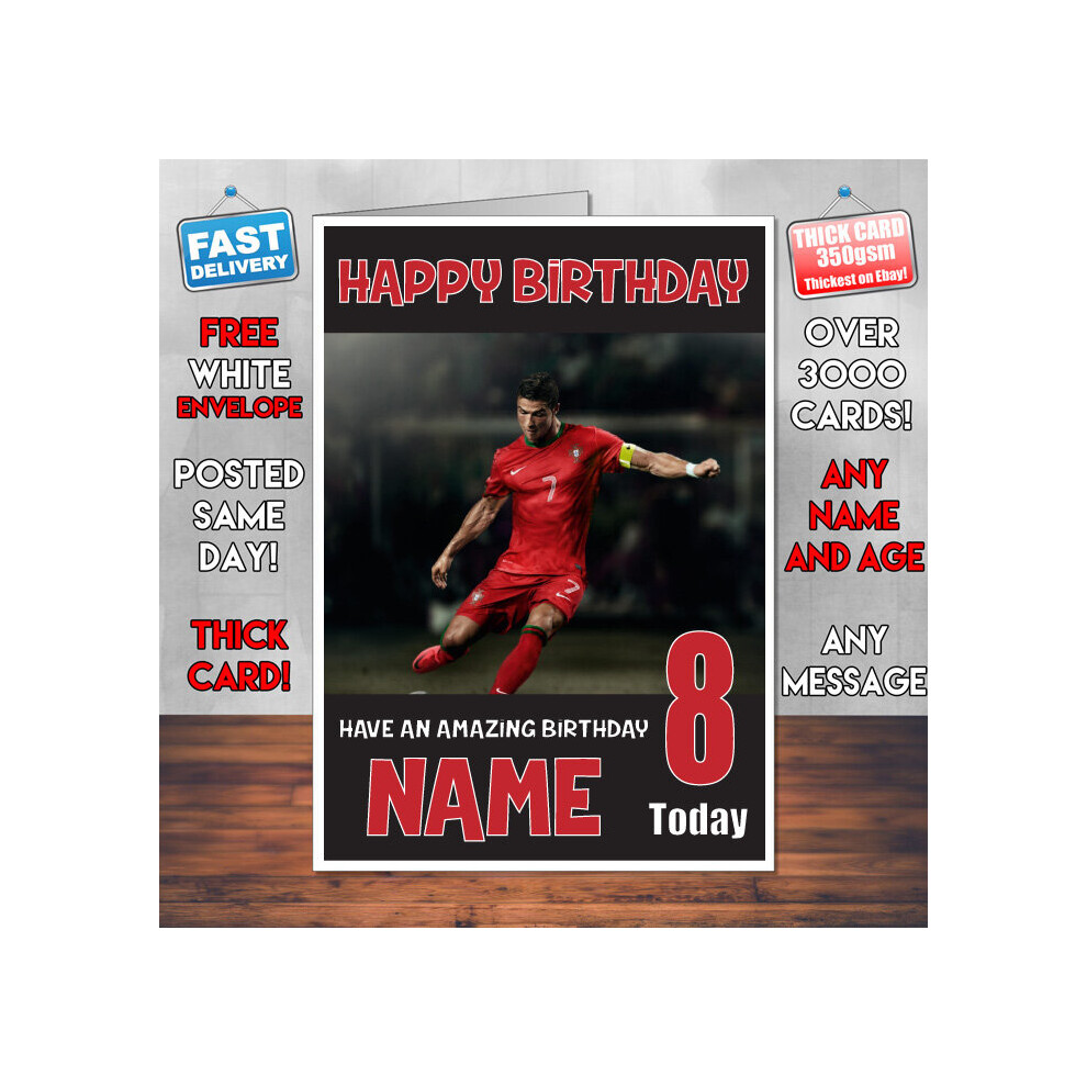 Ronaldo Bm2 Personalised Birthday Card