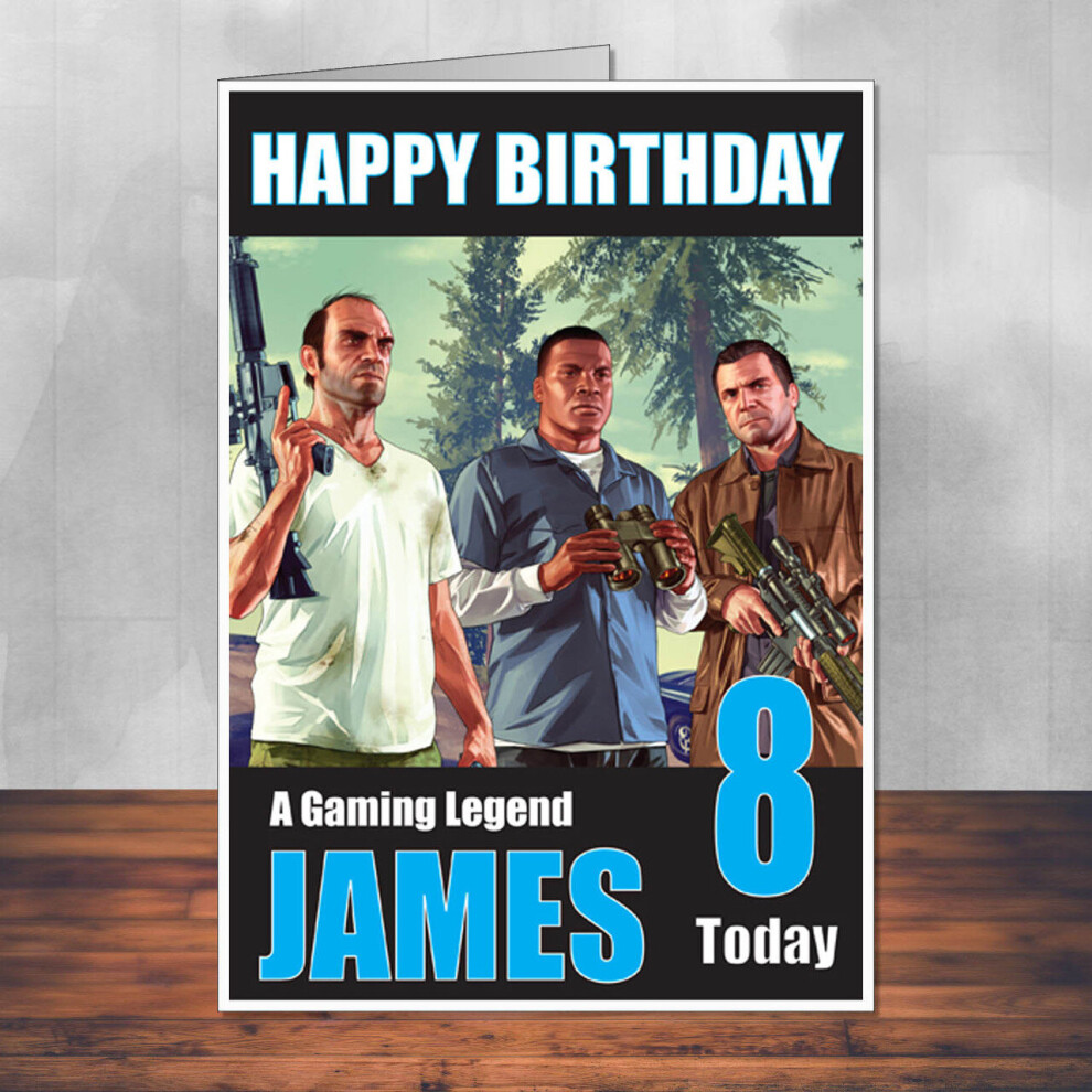 Gta 5 Team Personalised Birthday Card