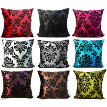 4 LARGE FLOCK DAMASK CUSHION + COVER IN 9 LOVELY COLOURS 20"x20"