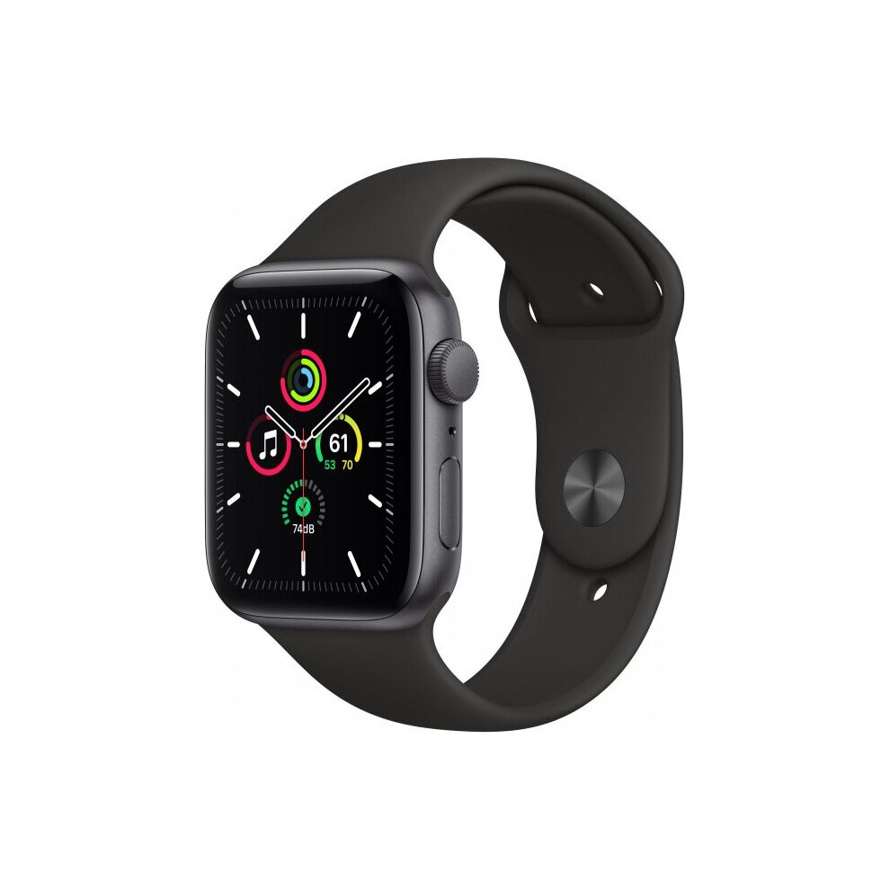 Apple Watch SE 44mm GPS Space Gray Aluminium Black Sport Band