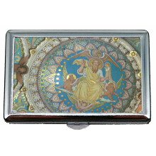 Cigarette Case Double Sided King,Faith Faith Notre Dame Soul Continuation Business Card Case Slim Design Stainless Steel