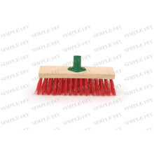 Heavy Duty Outdoor Sweeping Brush Yard Broom Stiff PVC Head with Support Bracket