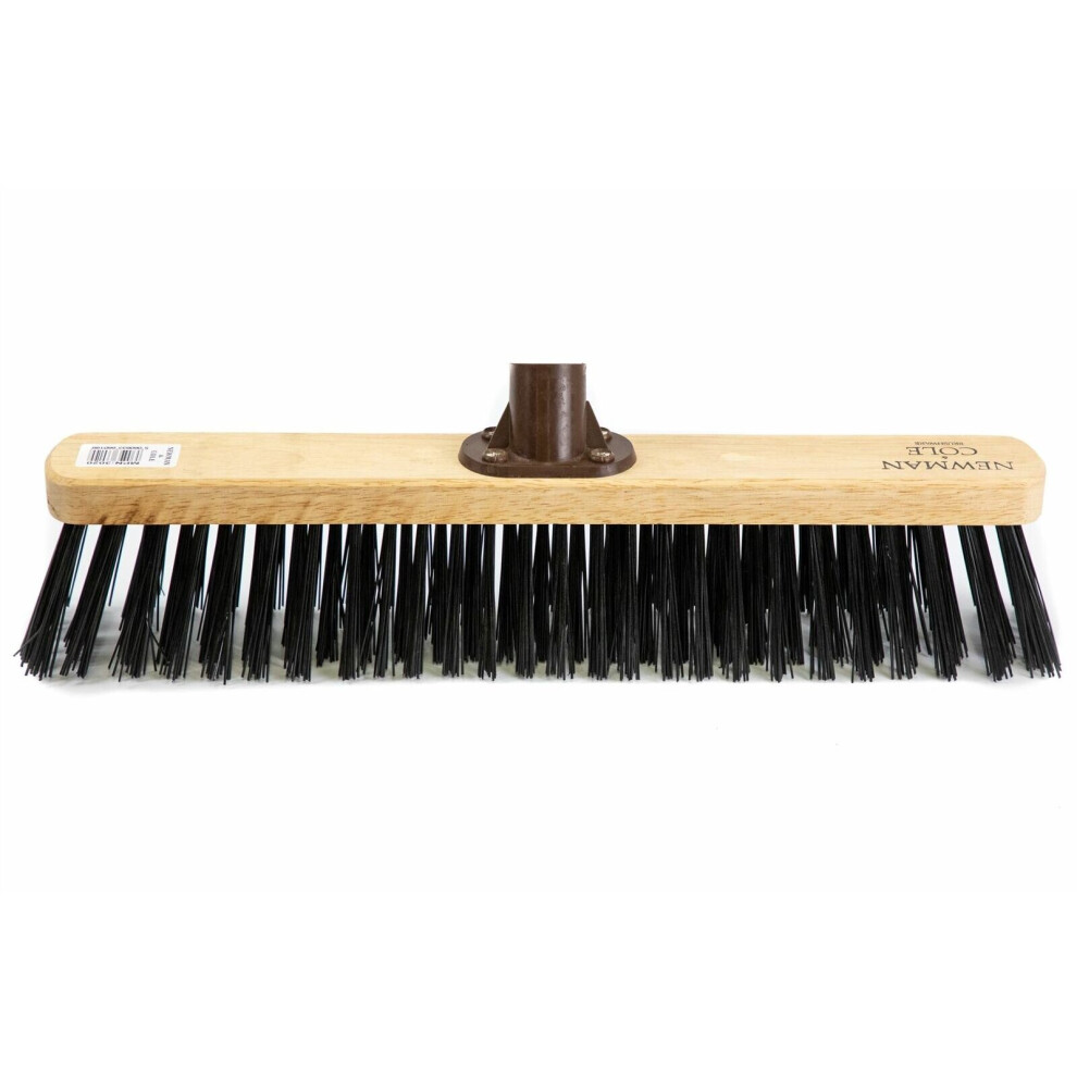 The Dustpan & Brush Store Newman And Cole 18" Stiff Synthetic Hard Poly Bristle Outdoor Brush Broom Head
