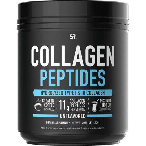 Sports Research, Κολάτζεν Πεπτιδικά, Απαριθμημένο, 1 lb (454 g)