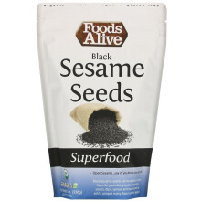 Foods Alive, Organisk Svart Sesam, Frön, 12 oz (340 g)